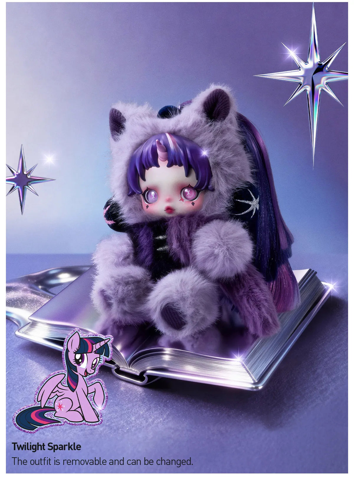 SKULLPANDA × My Little Pony Series Plush Doll Pendant