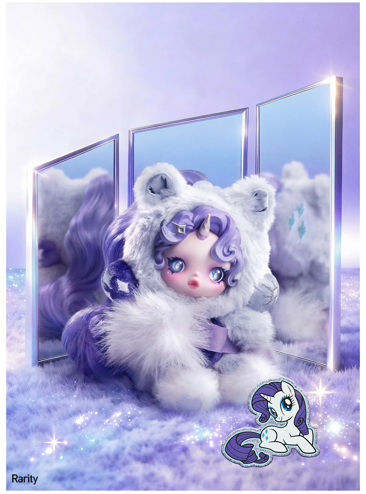 SKULLPANDA × My Little Pony Series Plush Doll Pendant