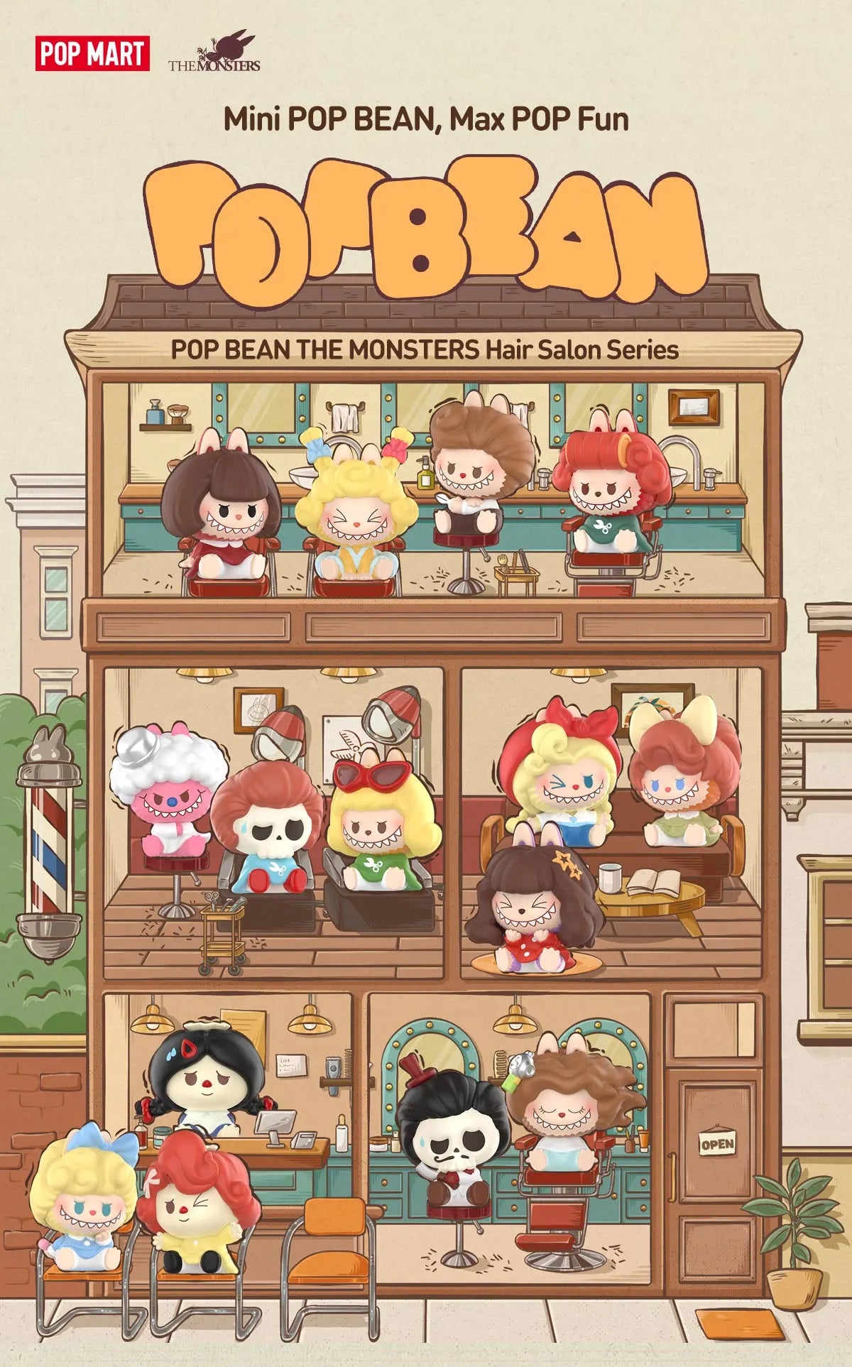 POP BEAN THE MONSTER Hair Salon Series