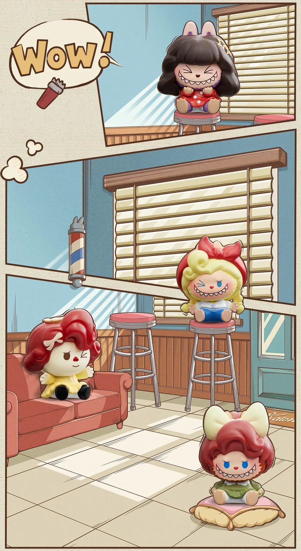 POP BEAN THE MONSTER Hair Salon Series