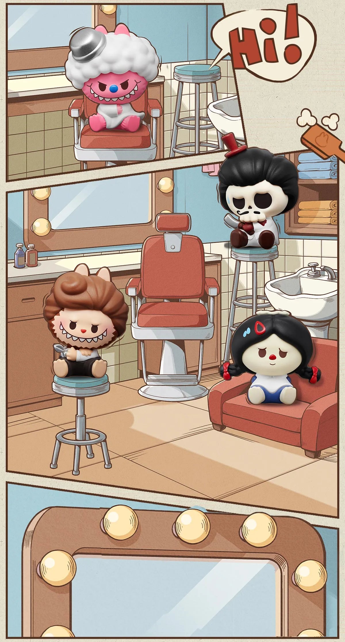 POP BEAN THE MONSTER Hair Salon Series