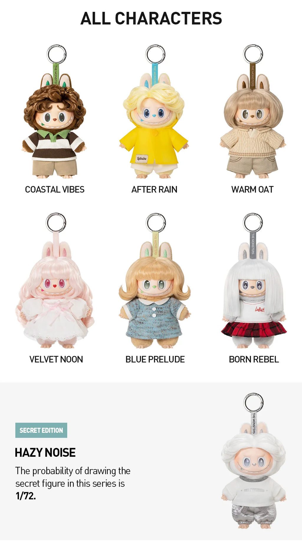 POP MART The Monsters Hair Salon Series Vinyl Plush Pendant