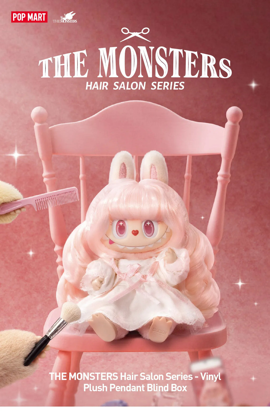 POP MART The Monsters Hair Salon Series Vinyl Plush Pendant
