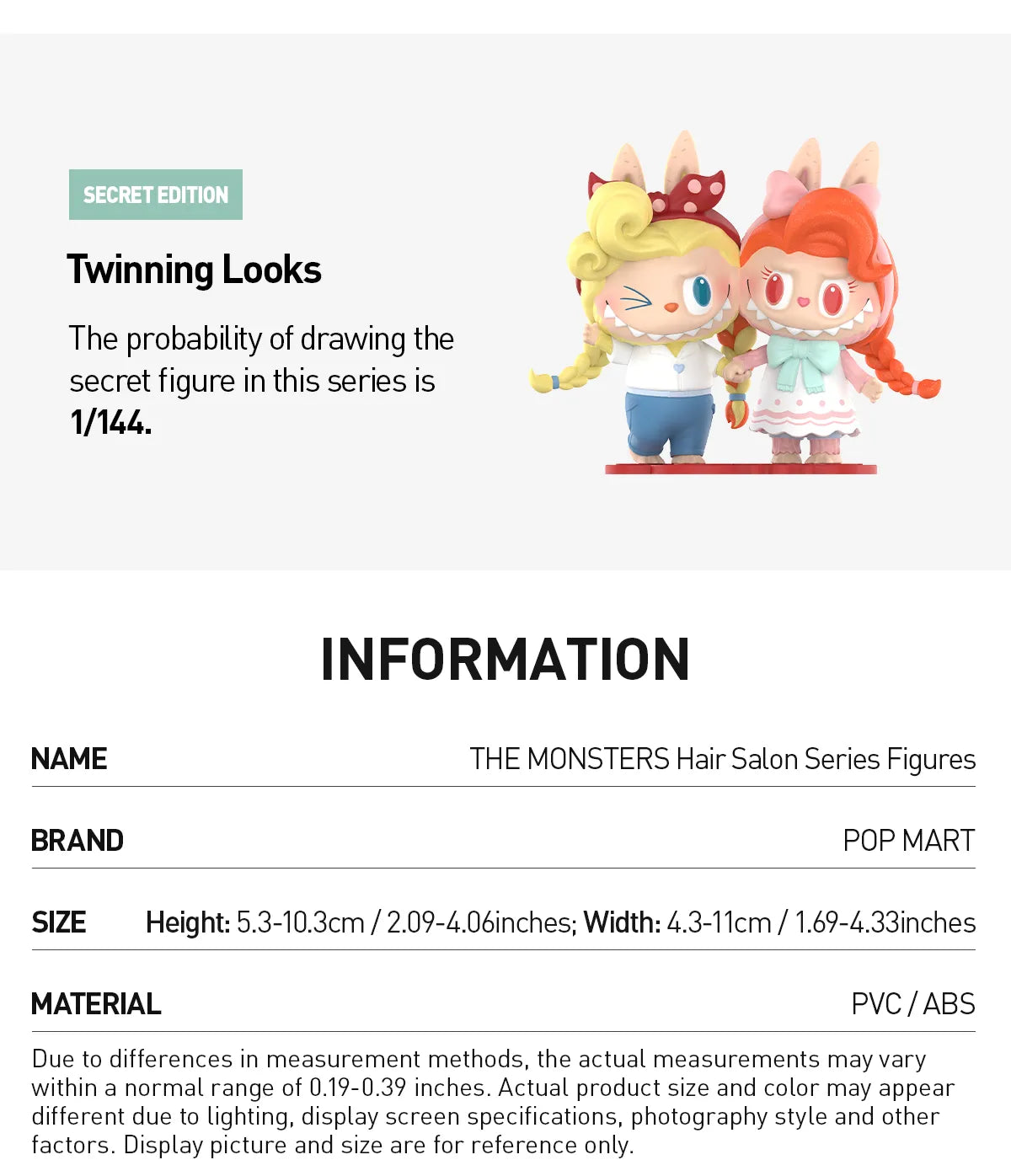 THE MONSTERS Hair Salon Series Figures
