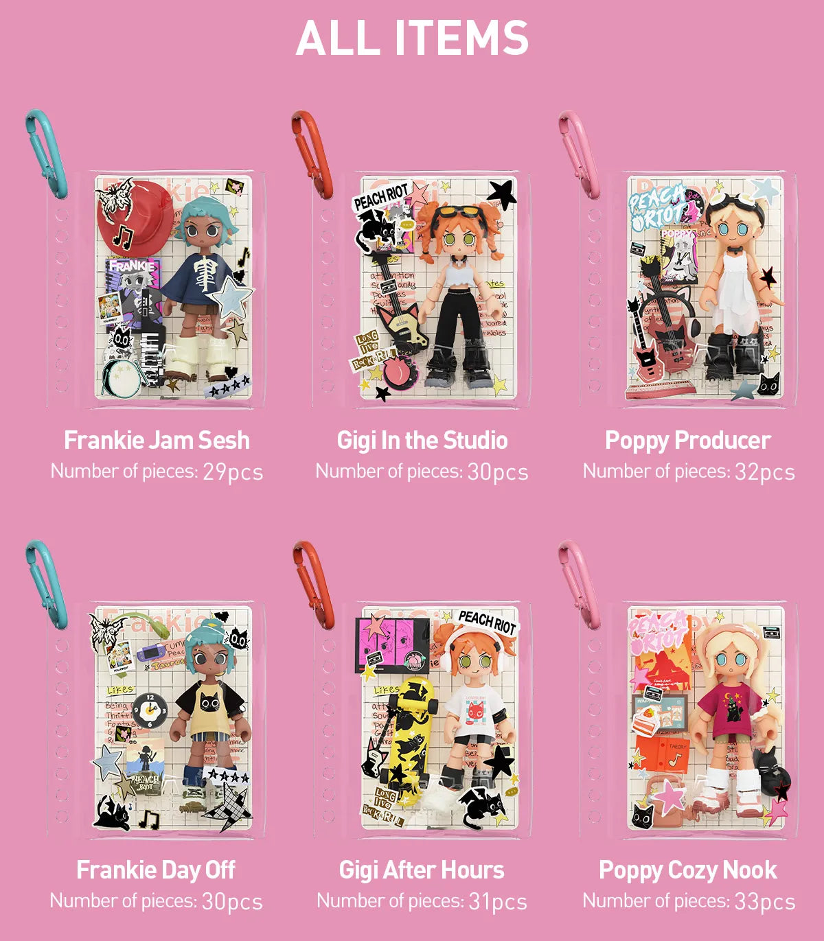Peach Riot Carry the Music Series Block Pendant