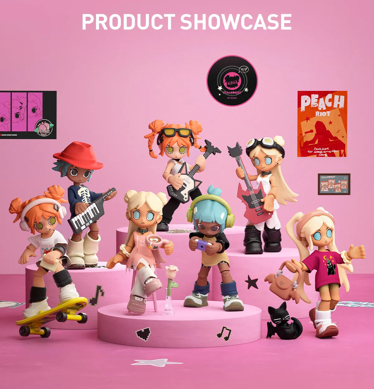 Peach Riot Carry the Music Series Block Pendant
