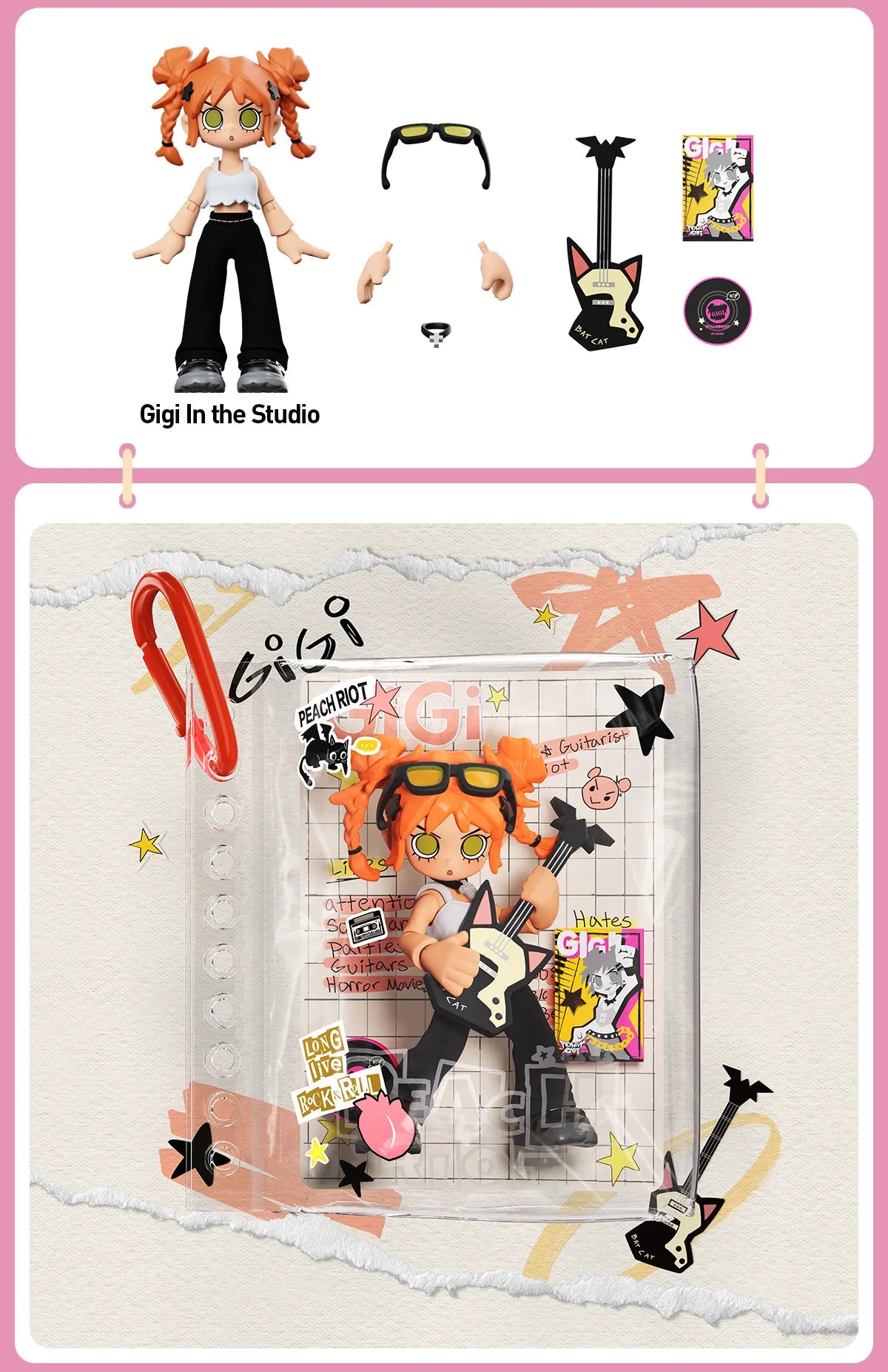 Peach Riot Carry the Music Series Block Pendant