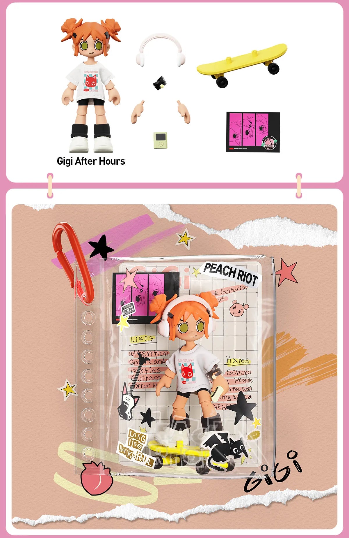 Peach Riot Carry the Music Series Block Pendant