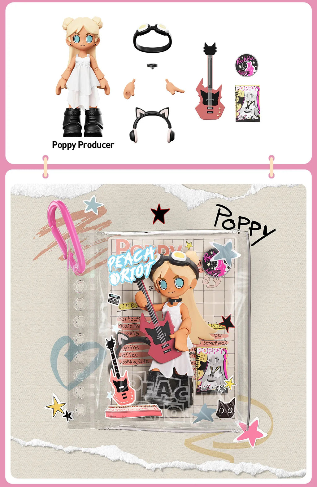Peach Riot Carry the Music Series Block Pendant
