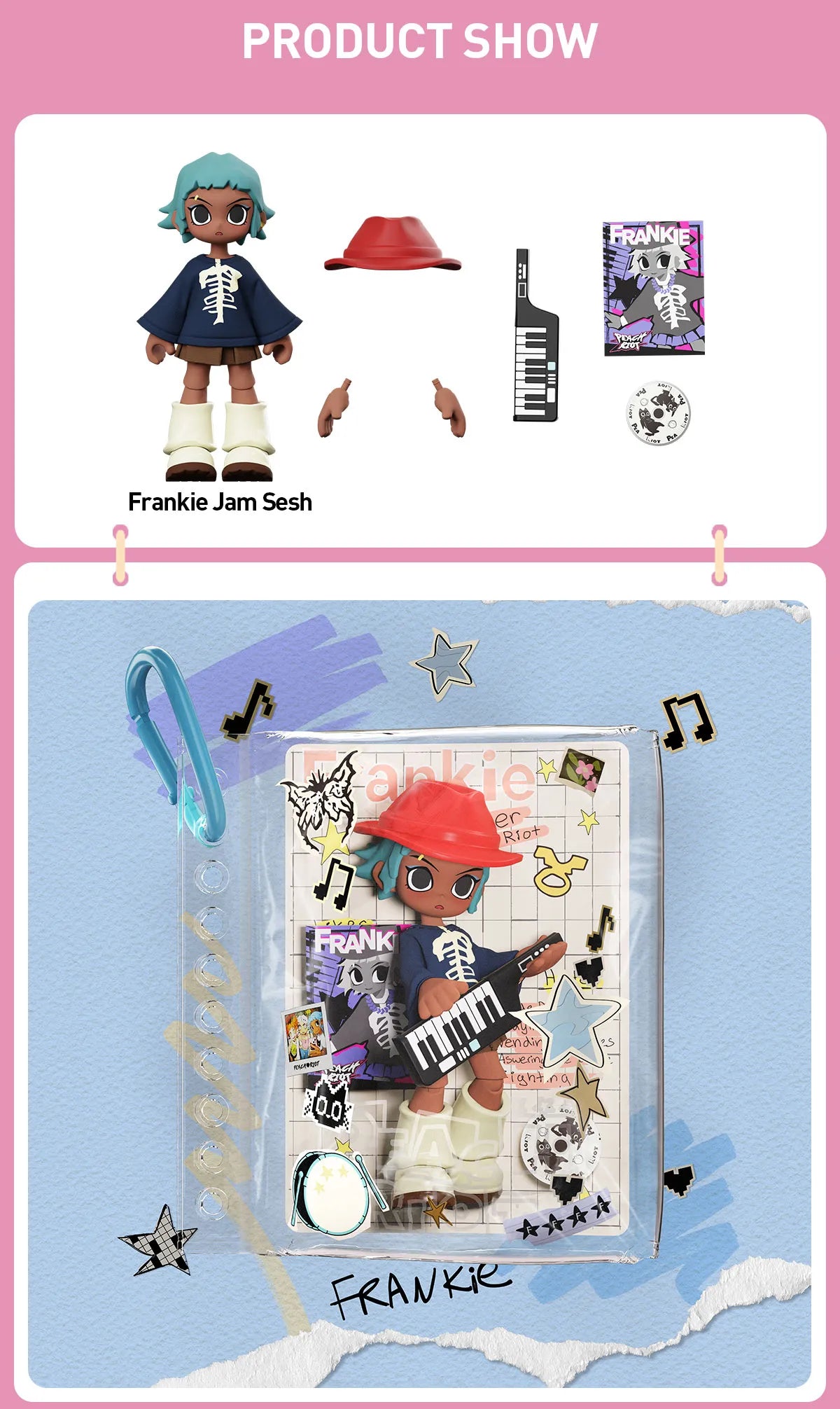 Peach Riot Carry the Music Series Block Pendant