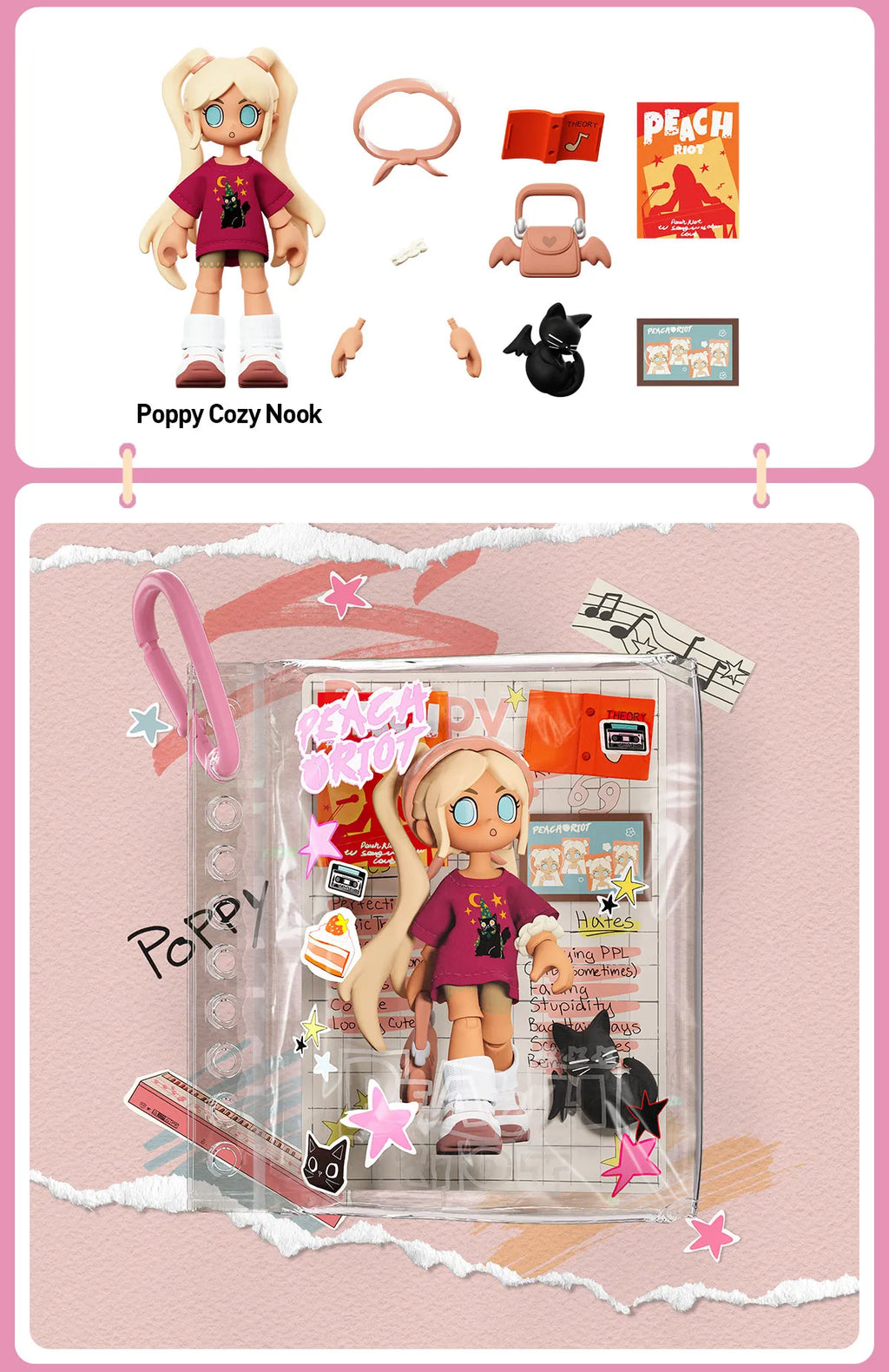 Peach Riot Carry the Music Series Block Pendant
