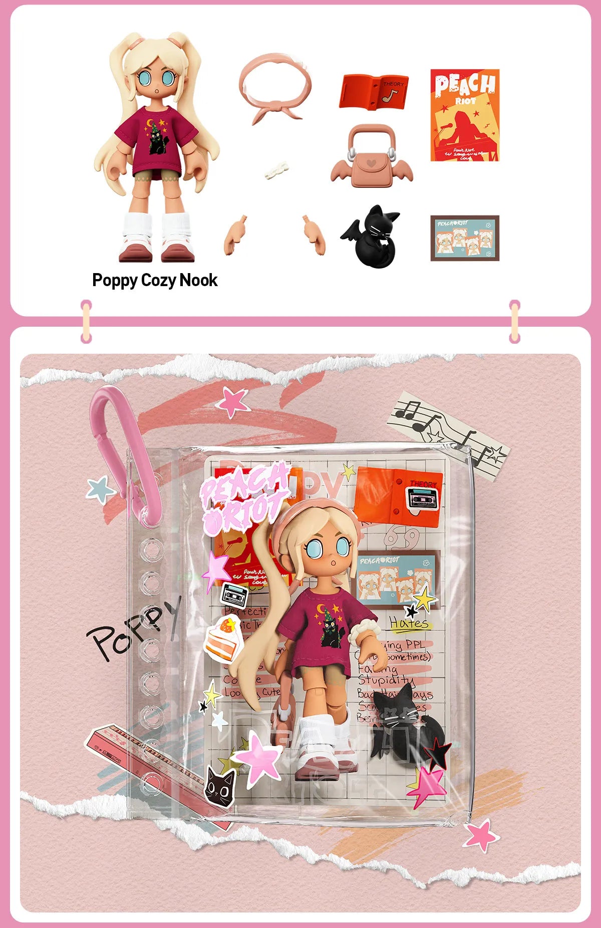 Peach Riot Carry the Music Series Block Pendant