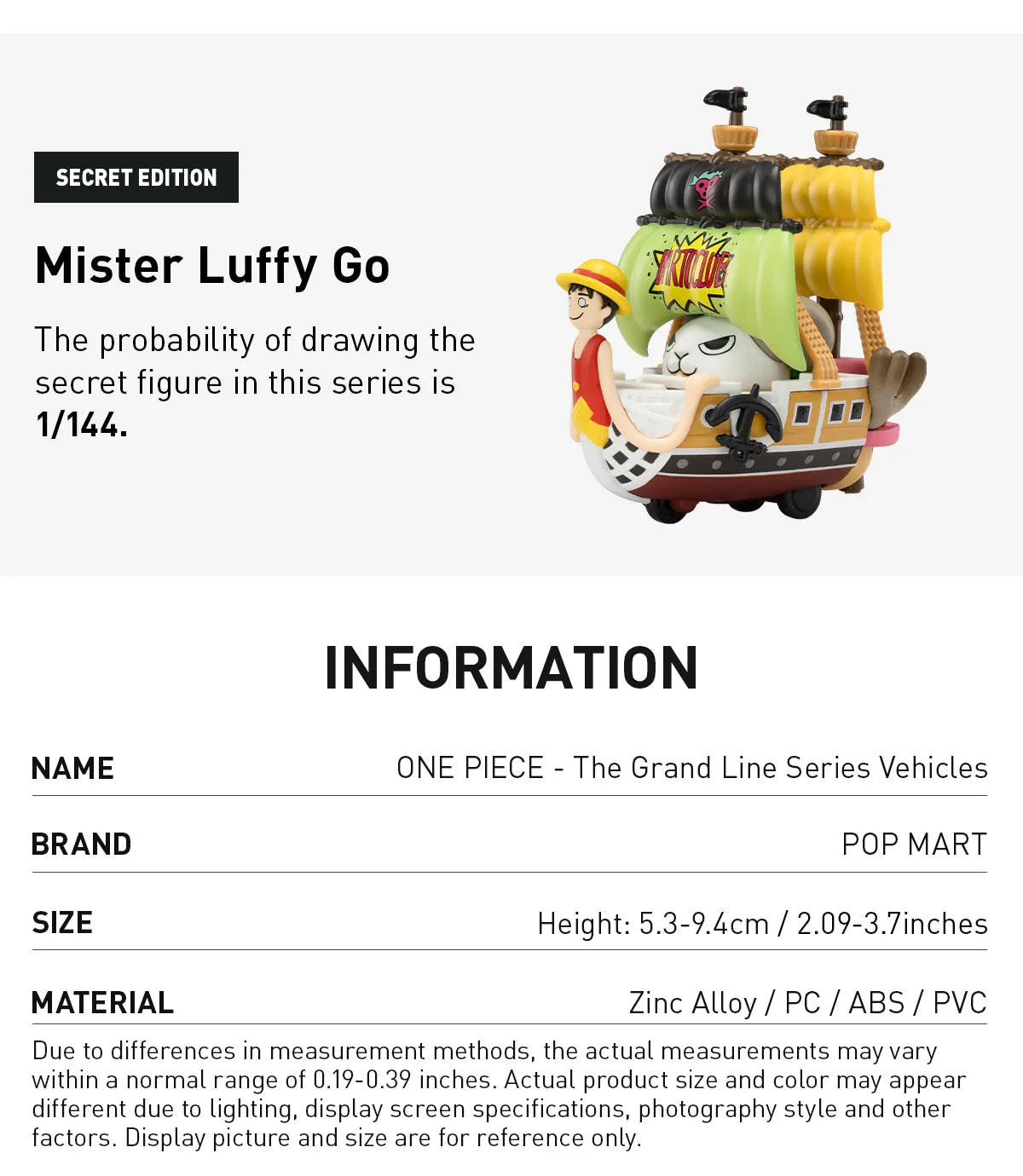 One Piece - The Grand Line Series Vehicles