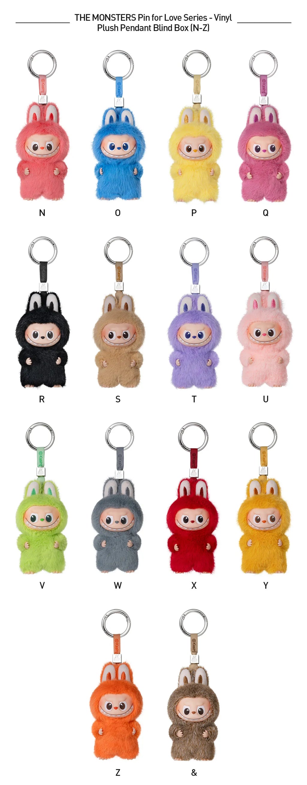 THE MONSTERS Pin for Love Series - Vinyl Plush Pendant Blind Box