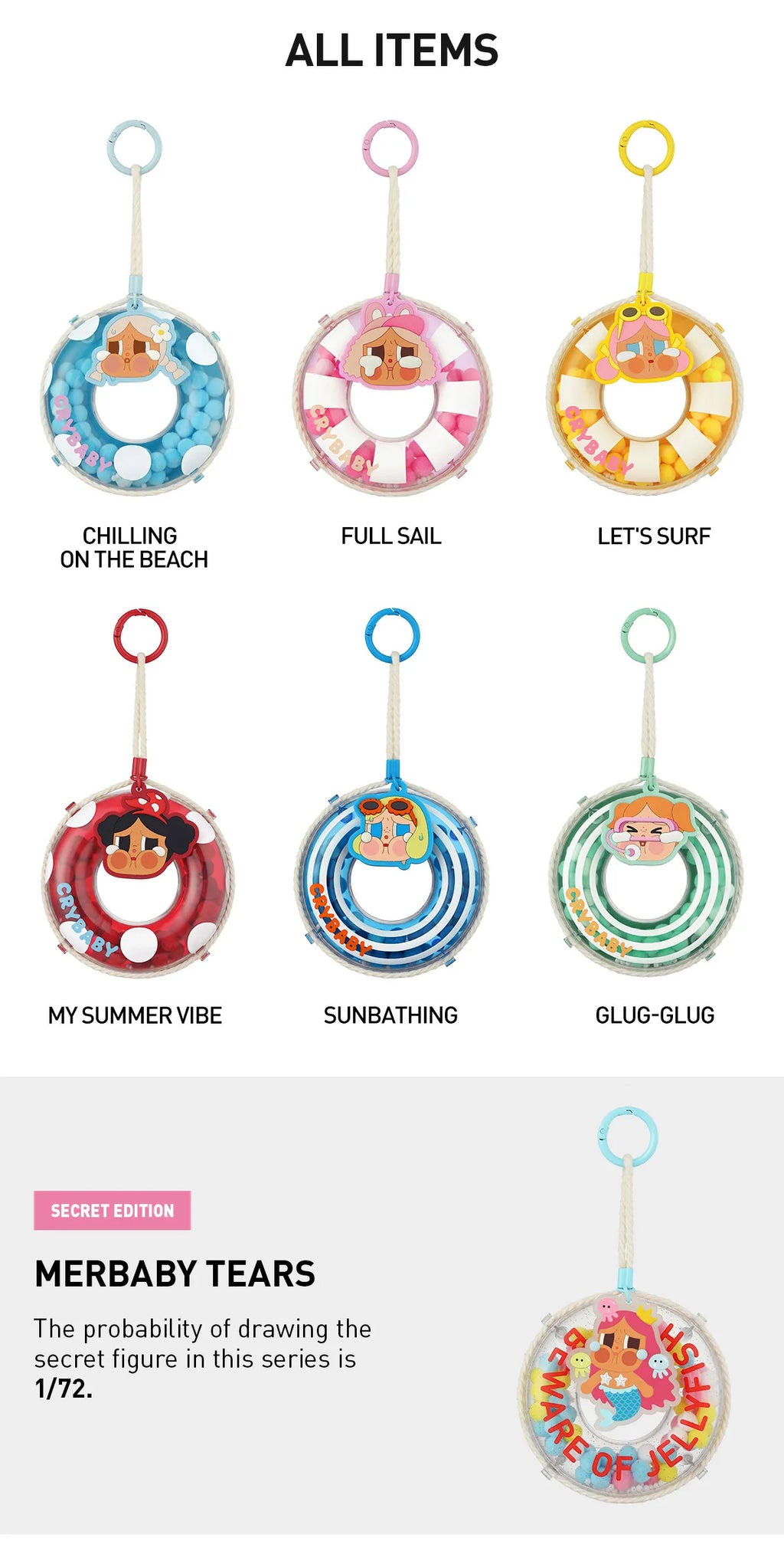 CRYBABY Vacation Mode On Series-Pendant Blind Box