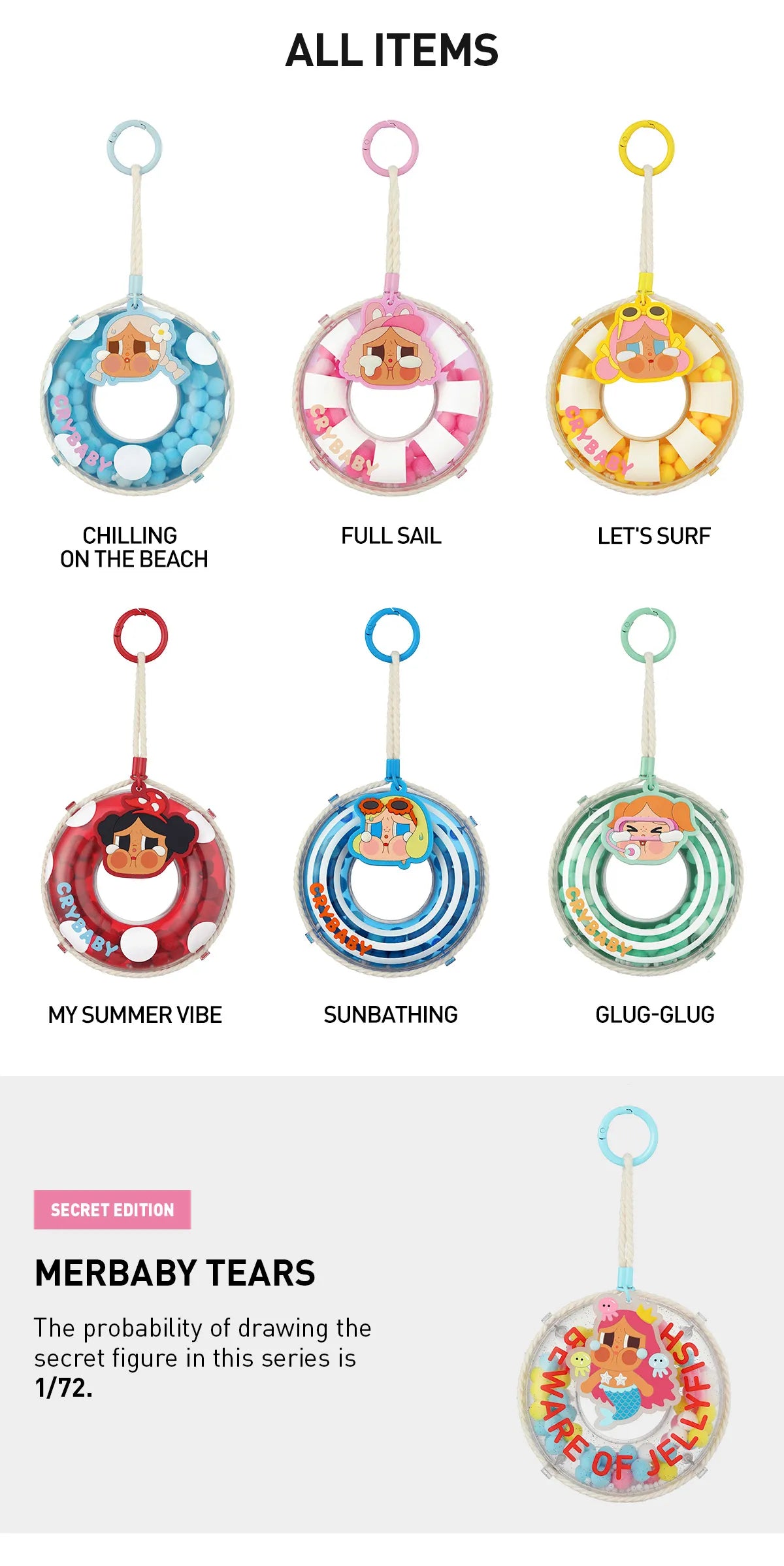 CRYBABY Vacation Mode On Series-Pendant Blind Box