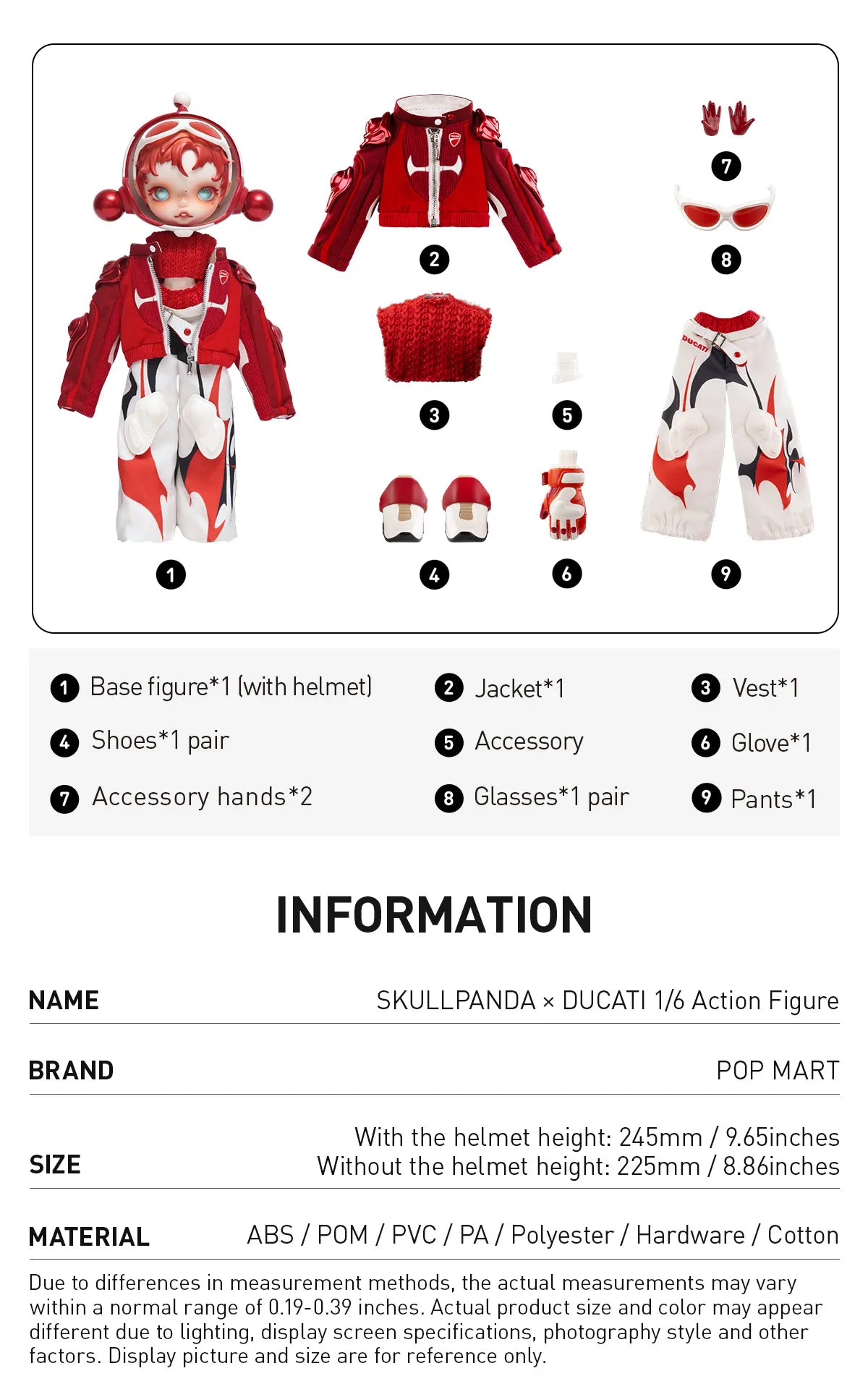 SKULLPANDA × DUCATI 1/6 Action Figure