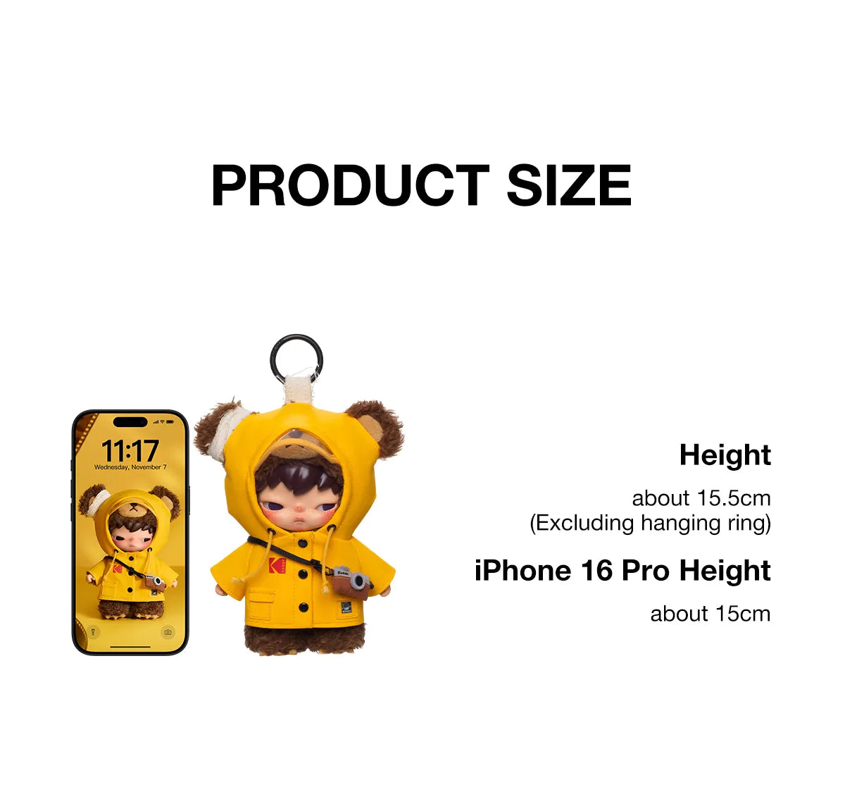 [Pre-order] Hirono × Kodak Click Bear Plush Doll Pendant