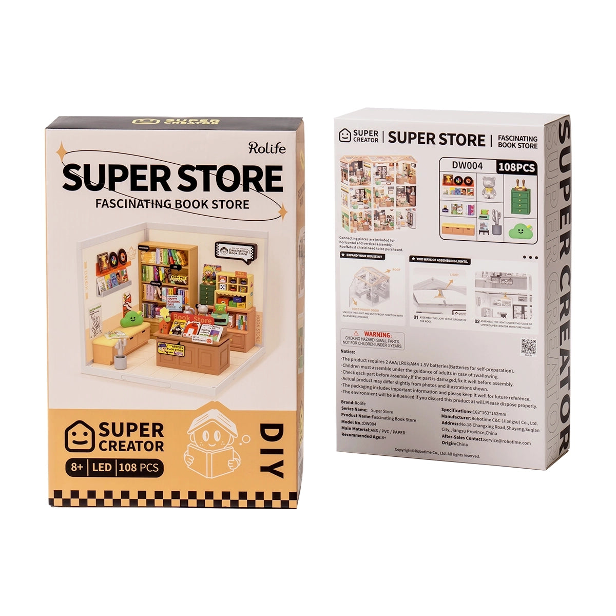 [Rolife] Super Creator Miniature House - Fascinating Book Store DW004