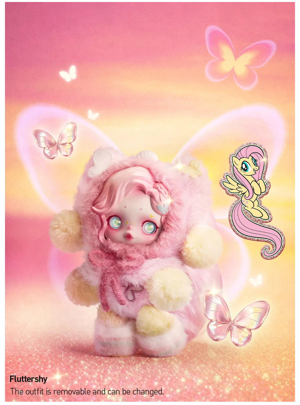 SKULLPANDA × My Little Pony Series Plush Doll Pendant