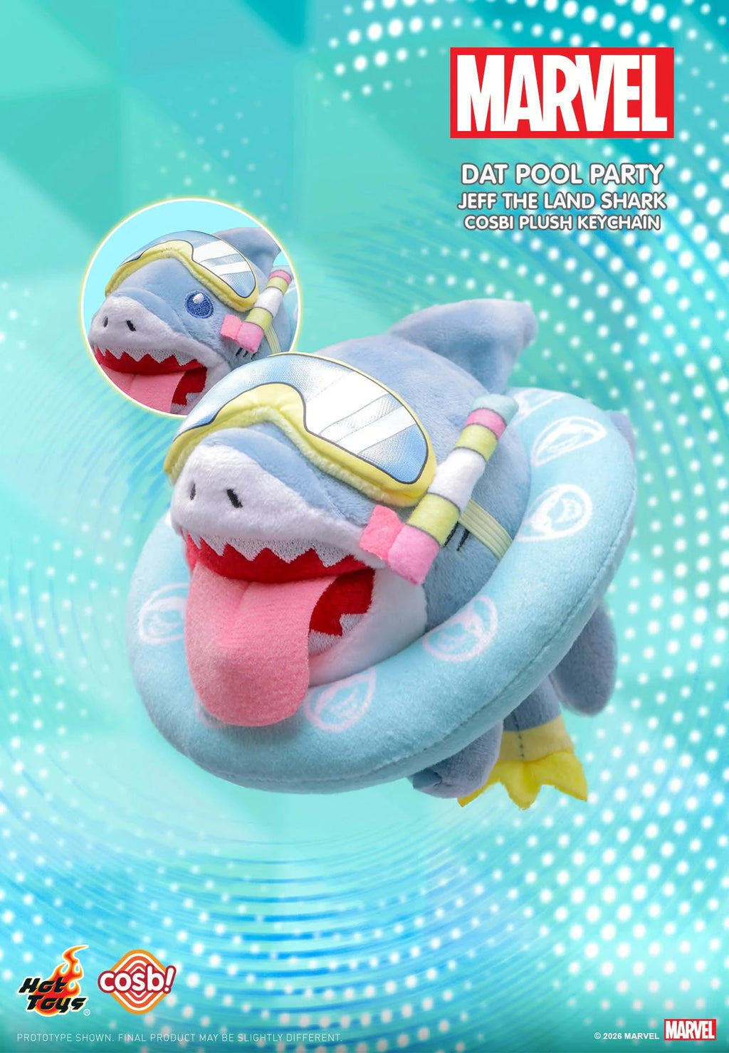 Hot Toys Cosbi Marvel Jeff The Land Shark Blind Box Mini Plush