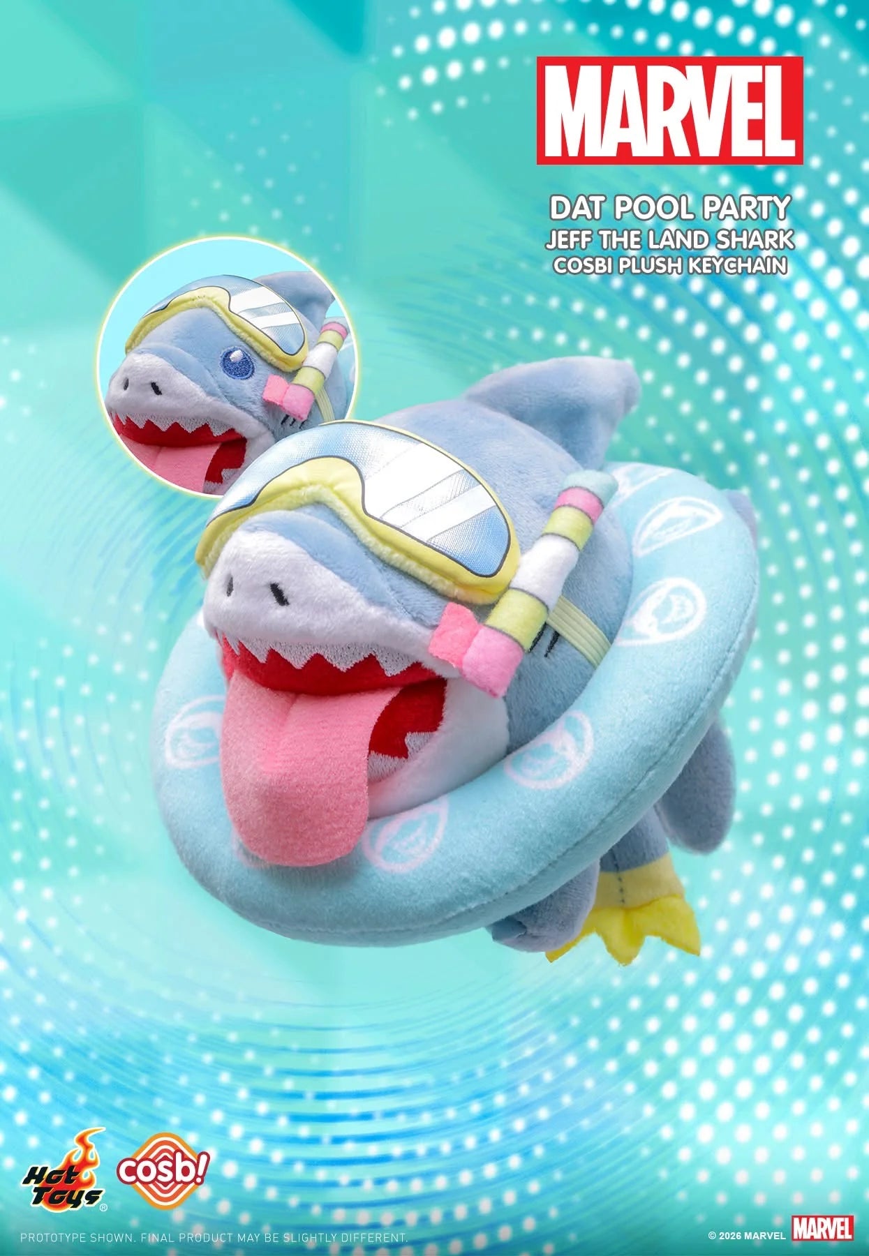 Hot Toys Cosbi Marvel Jeff The Land Shark Blind Box Mini Plush