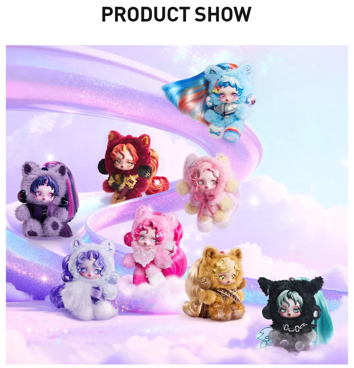 SKULLPANDA × My Little Pony Series Plush Doll Pendant