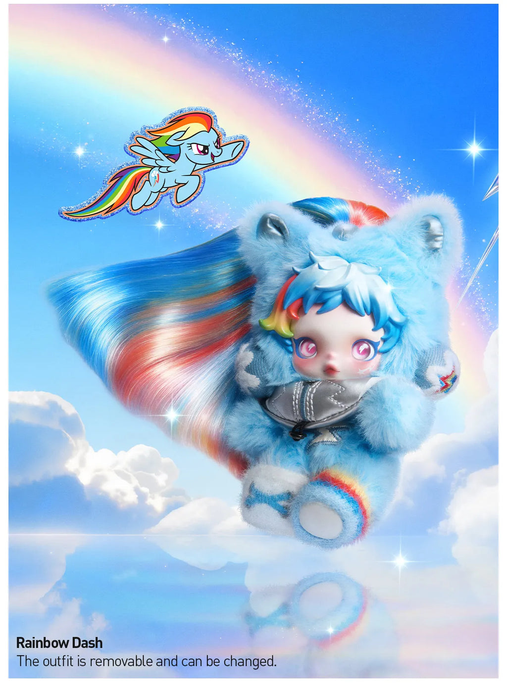SKULLPANDA × My Little Pony Series Plush Doll Pendant