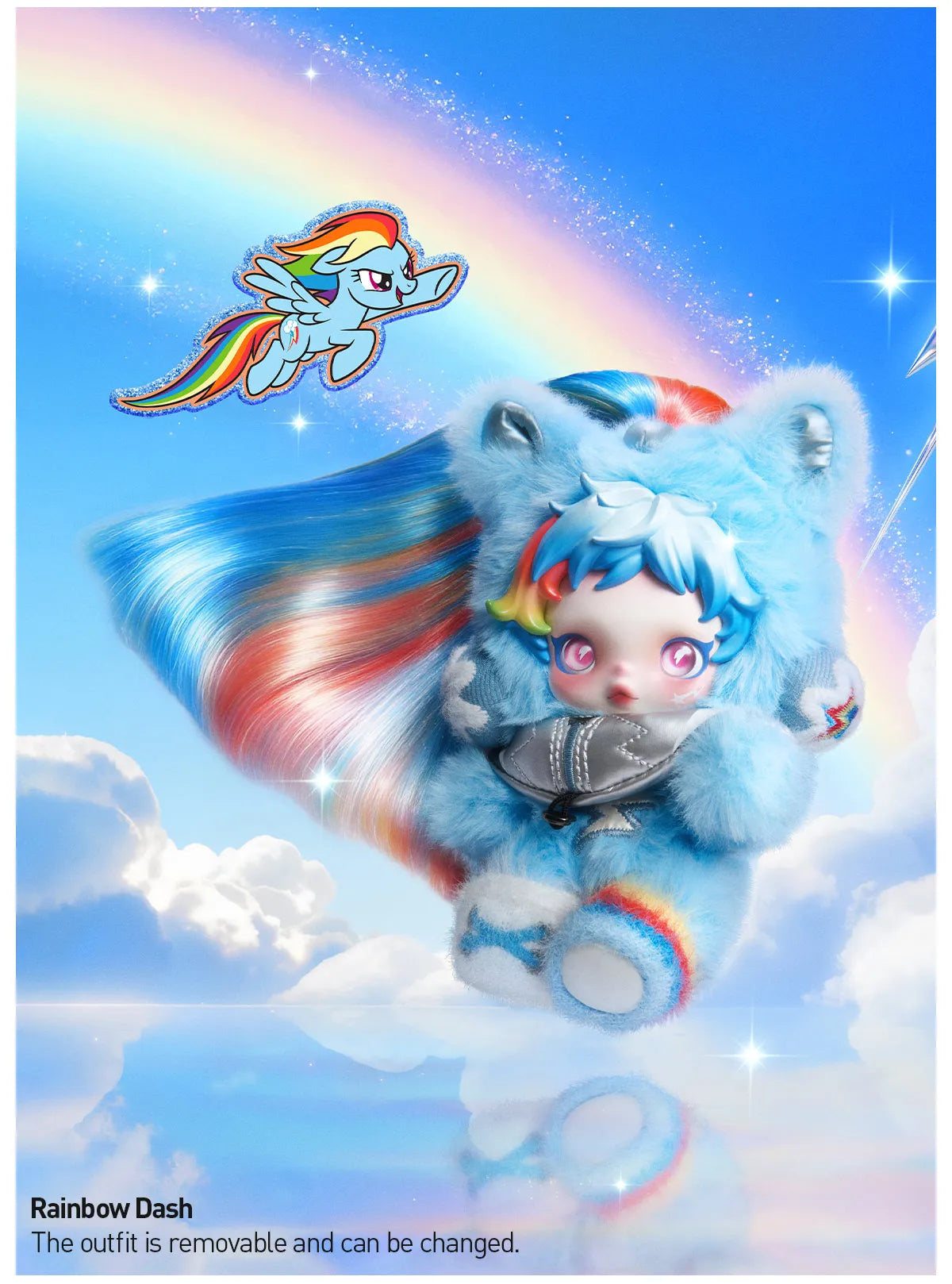 SKULLPANDA × My Little Pony Series Plush Doll Pendant