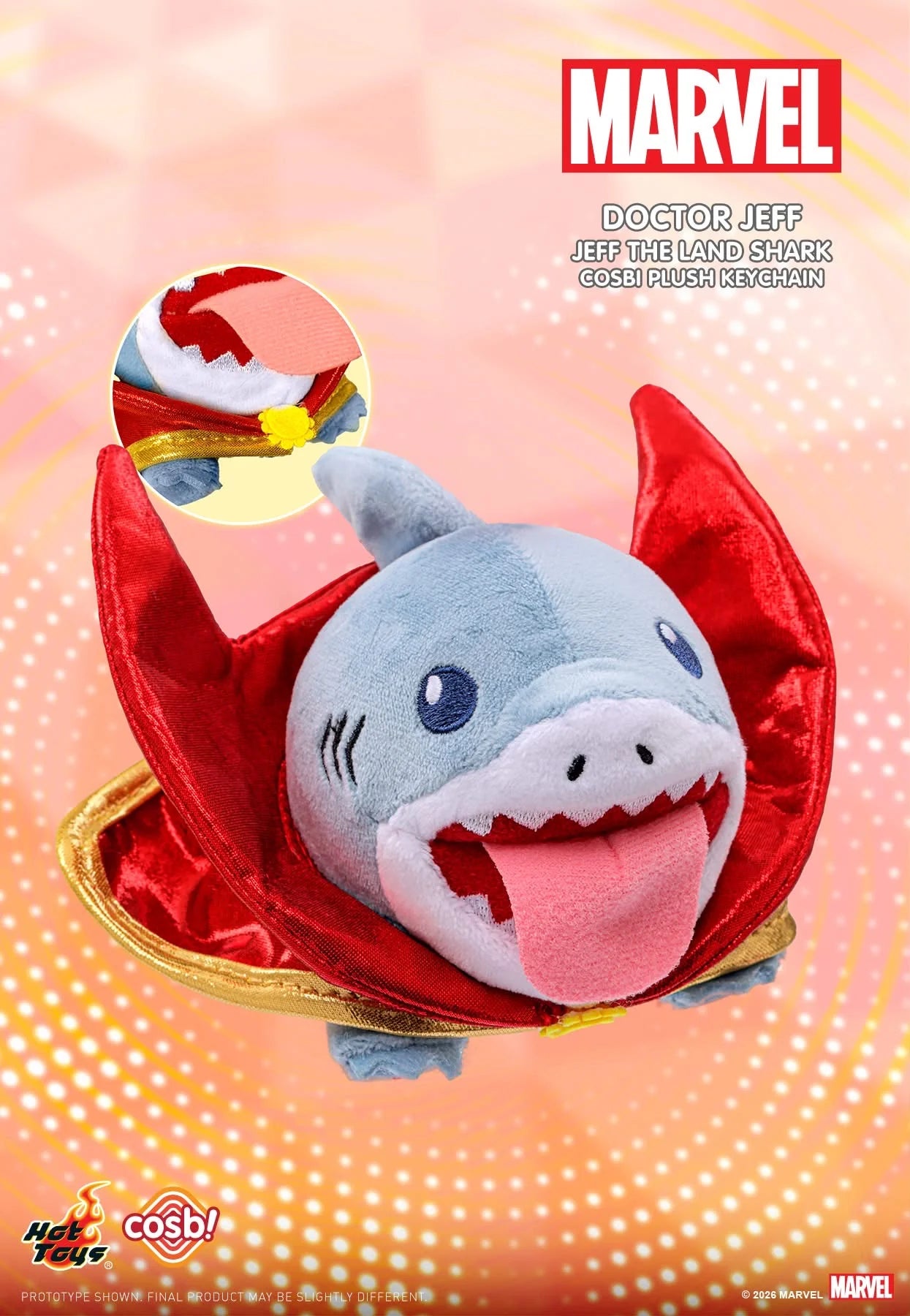 Hot Toys Cosbi Marvel Jeff The Land Shark Blind Box Mini Plush