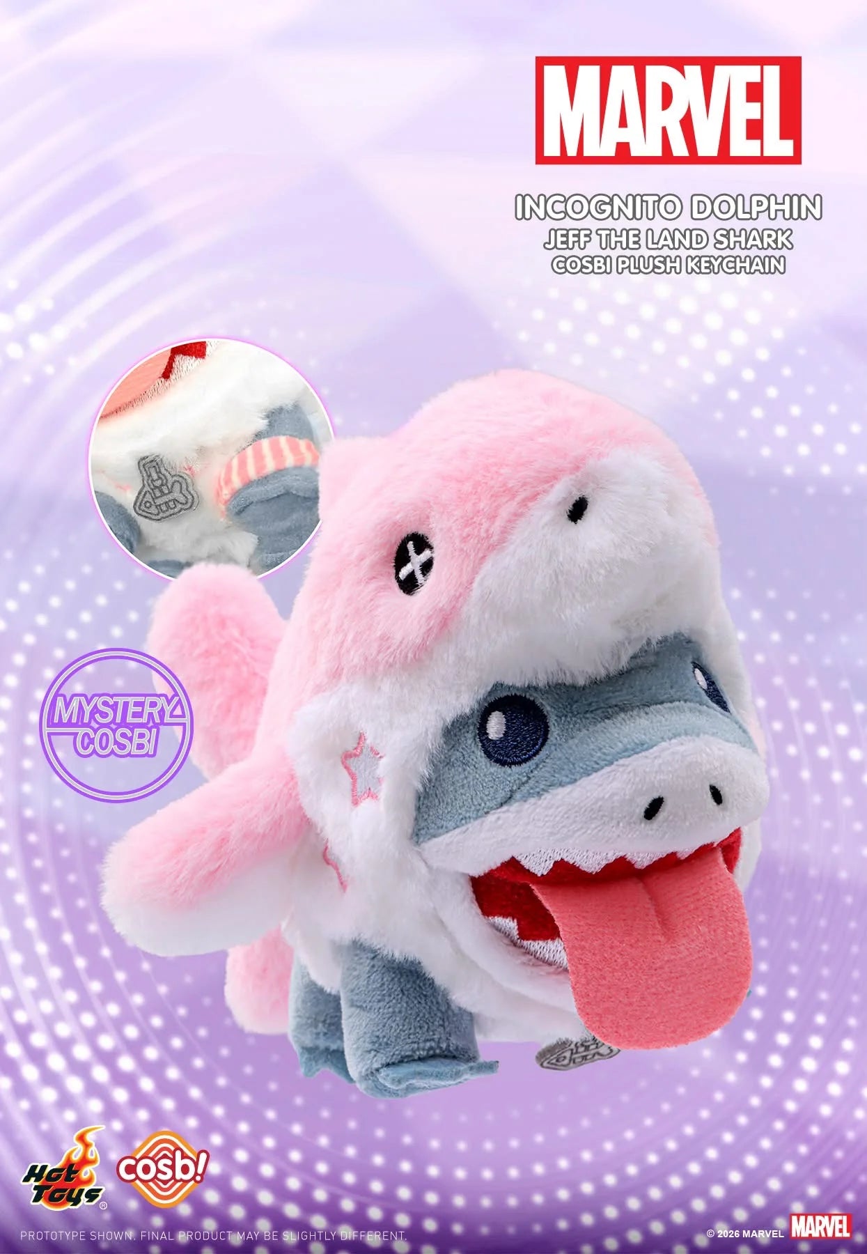 Hot Toys Cosbi Marvel Jeff The Land Shark Blind Box Mini Plush