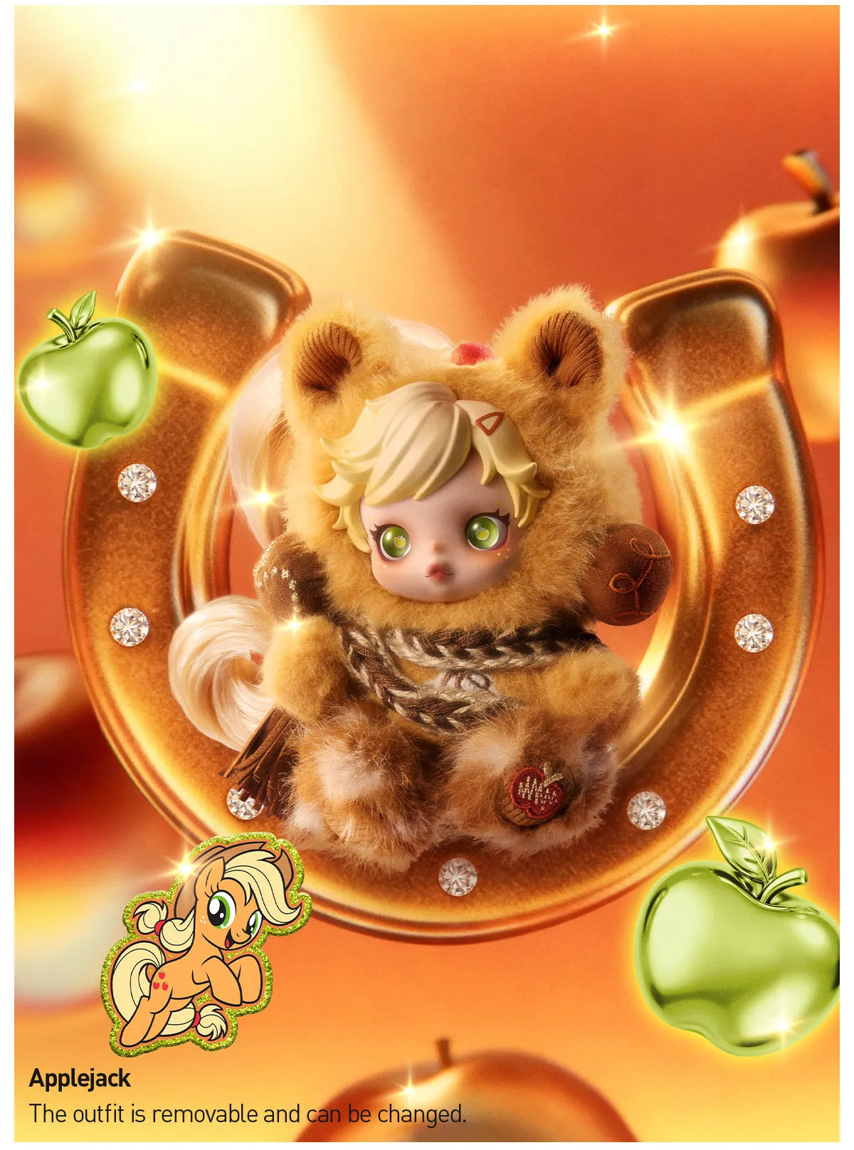 SKULLPANDA × My Little Pony Series Plush Doll Pendant