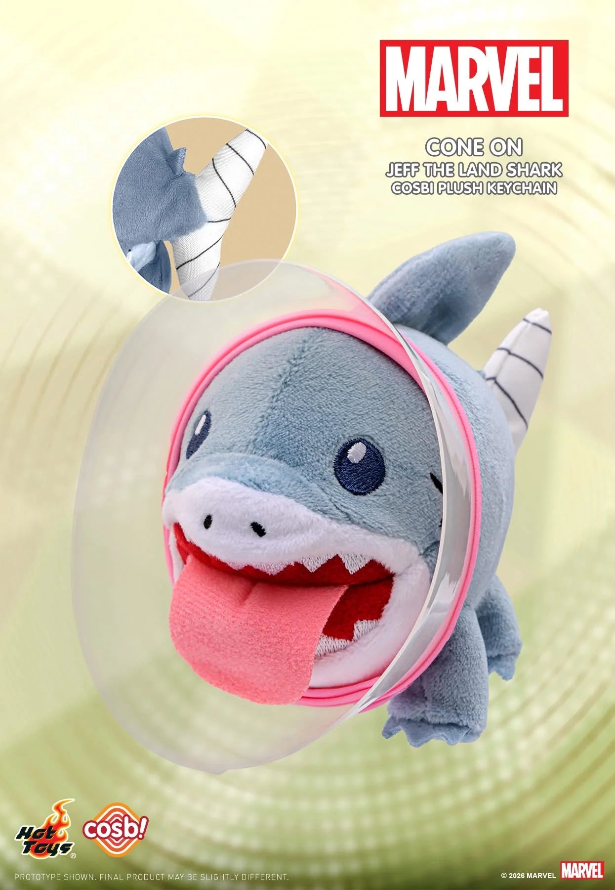 Hot Toys Cosbi Marvel Jeff The Land Shark Blind Box Mini Plush