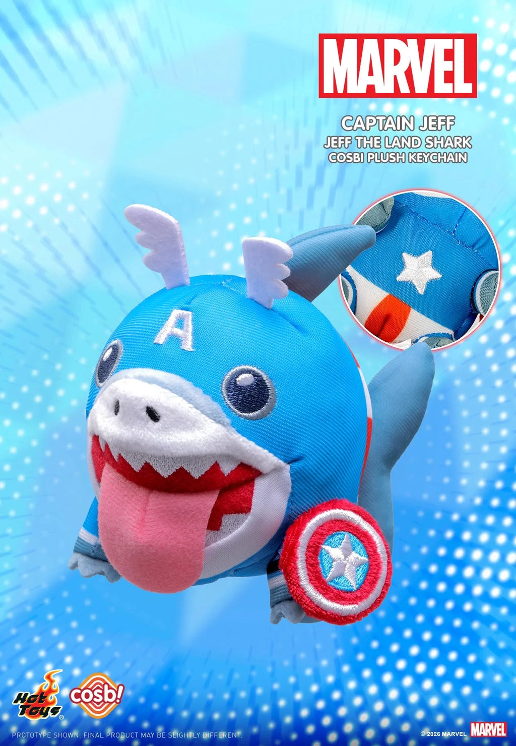 Hot Toys Cosbi Marvel Jeff The Land Shark Blind Box Mini Plush