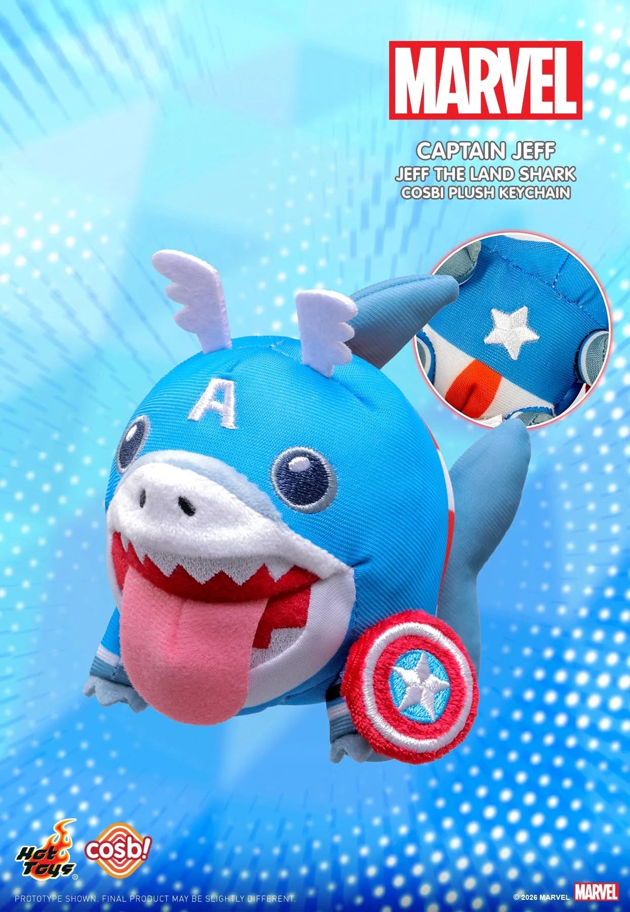 Hot Toys Cosbi Marvel Jeff The Land Shark Blind Box Mini Plush