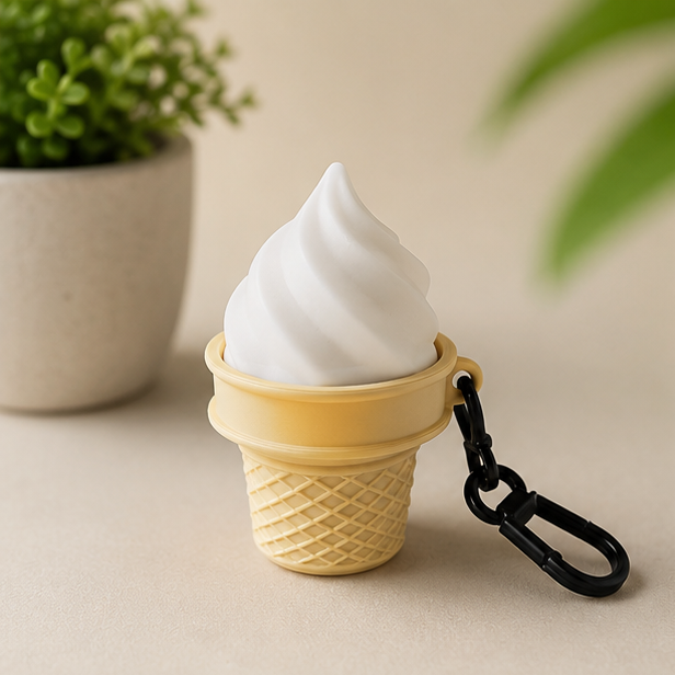 Fidget Clicker Keychain – Ice Cream Cone