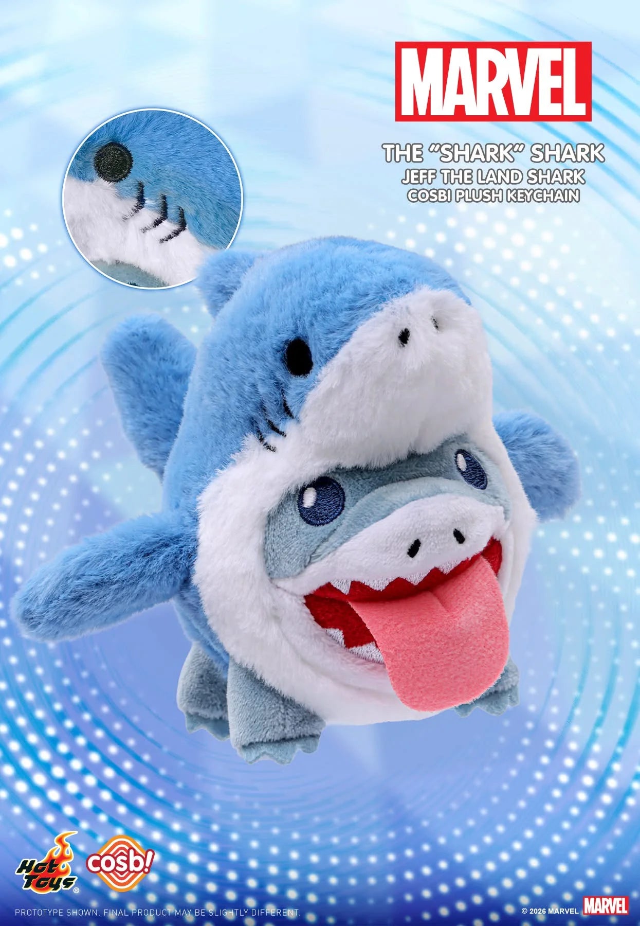 Hot Toys Cosbi Marvel Jeff The Land Shark Blind Box Mini Plush
