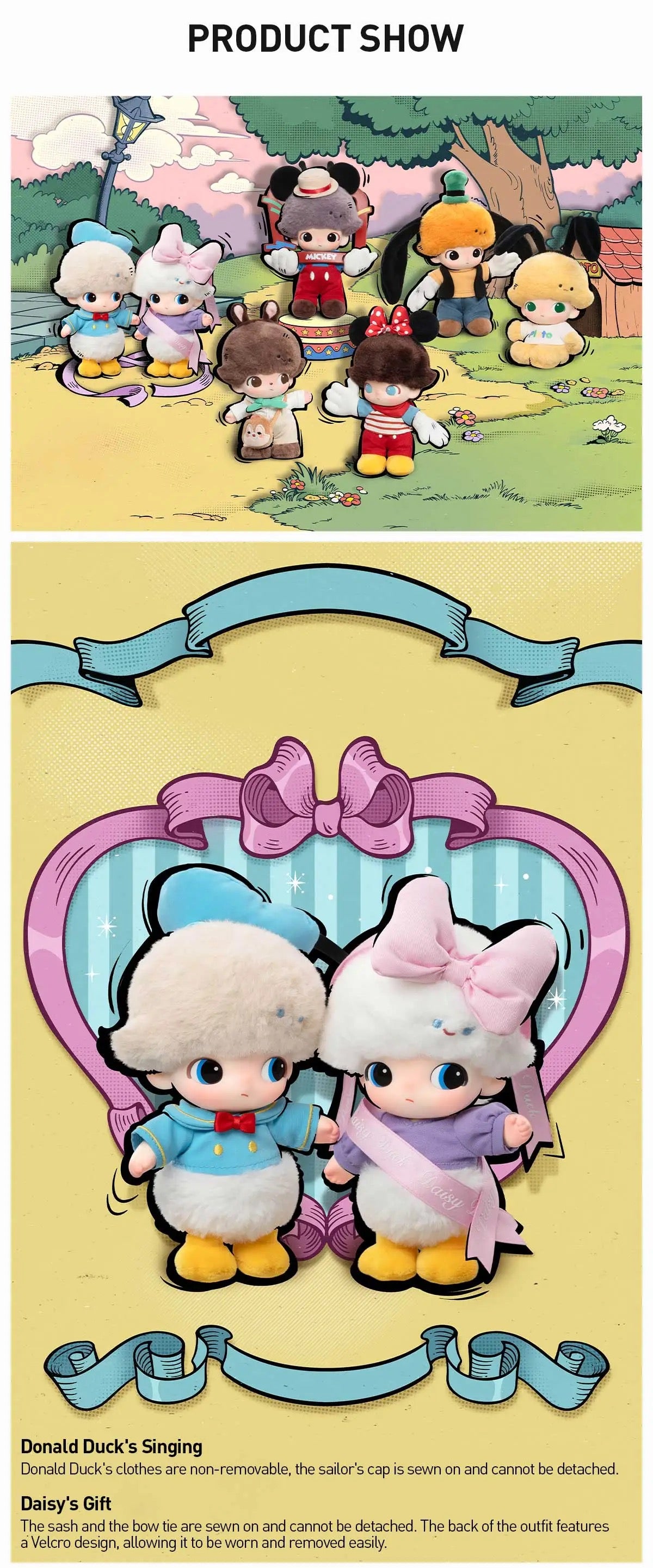 DIMOO WORLD x DISNEY Series-Vinyl Plush Keychain