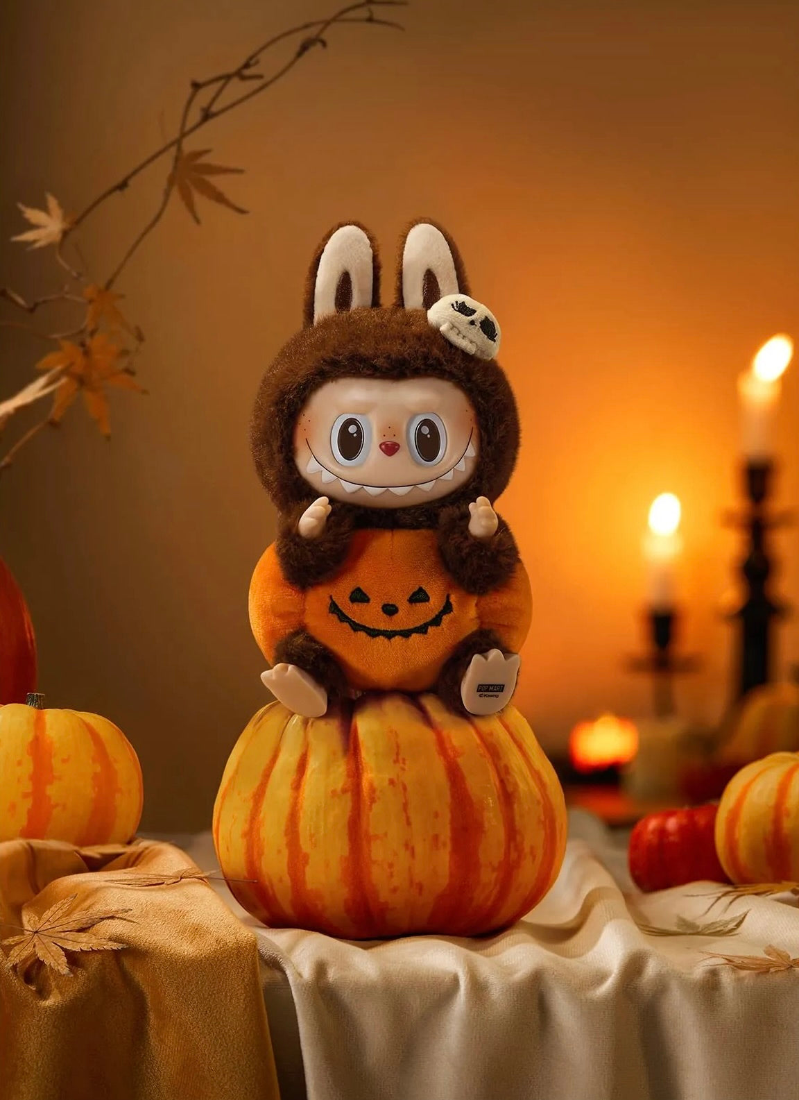 ア*ー様 Sitting Pumpkin Vinyl Plush Pendant Happy Halloween Party Series-Sitting Pumpkin Vinyl Plush