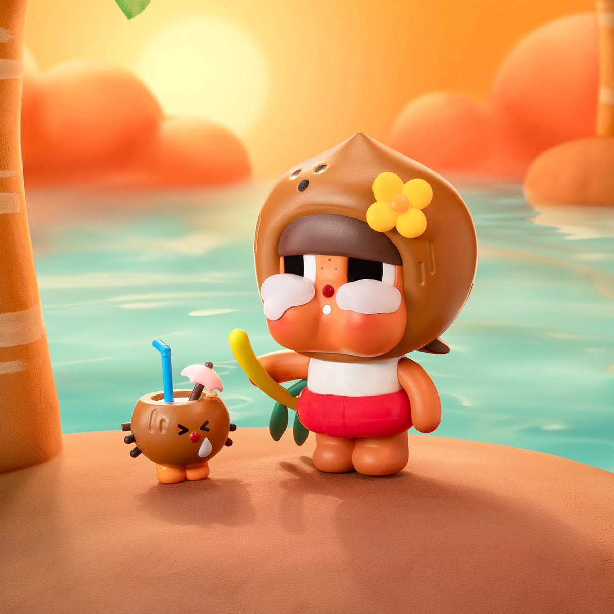 Crybaby Coconut Figure-Brown