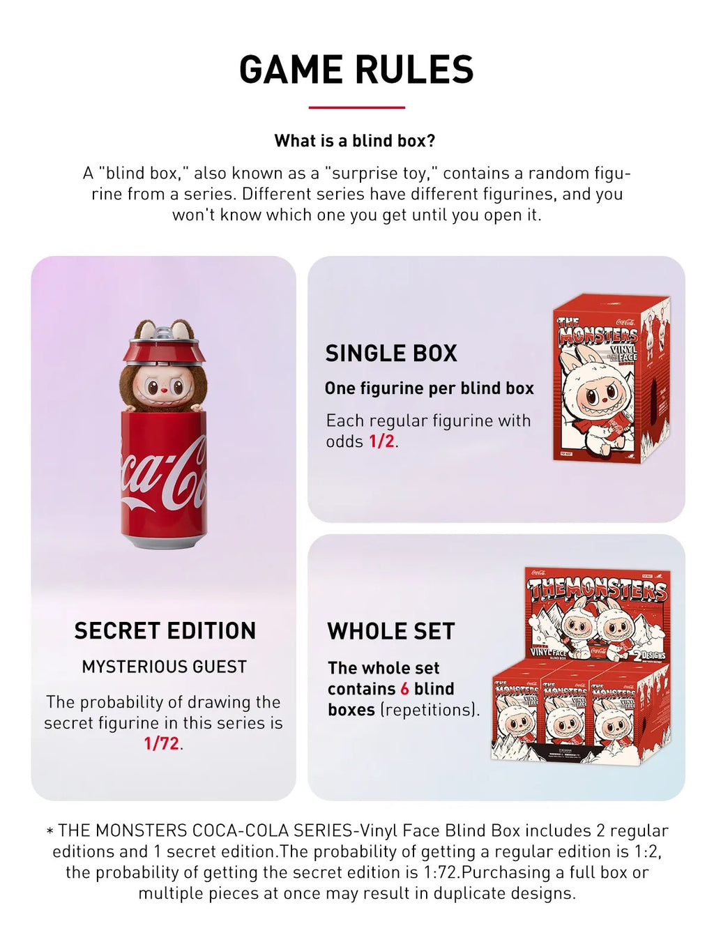 THE MONSTERS COCA-COLA SERIES-Vinyl Face Blind Box