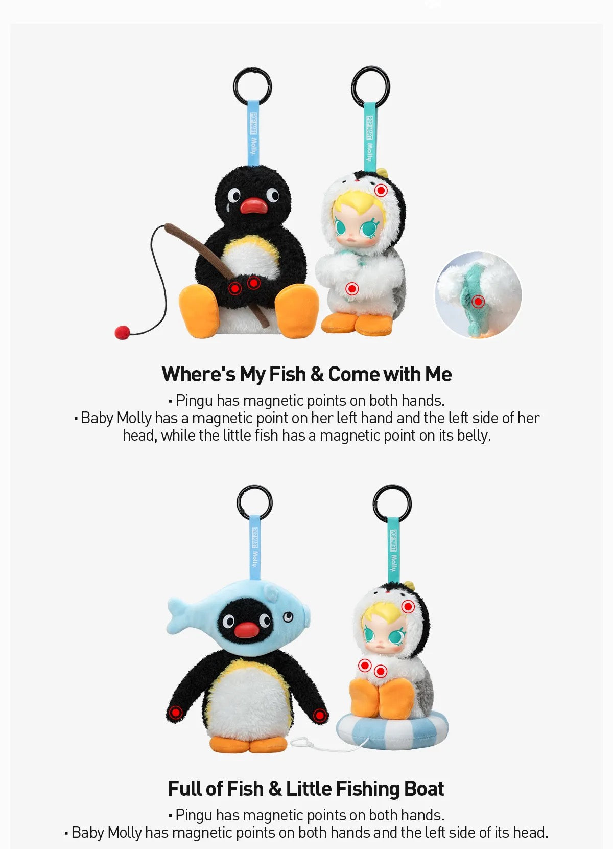 Baby Molly × Pingu Happy Fishing Series POP MART Baby Molly × Pingu Happy Fishing Series-Vinyl Plush