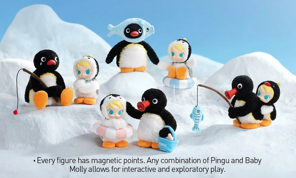 Baby Molly × Pingu Happy Fishing Series-Vinyl Plush Pendant Blind Box