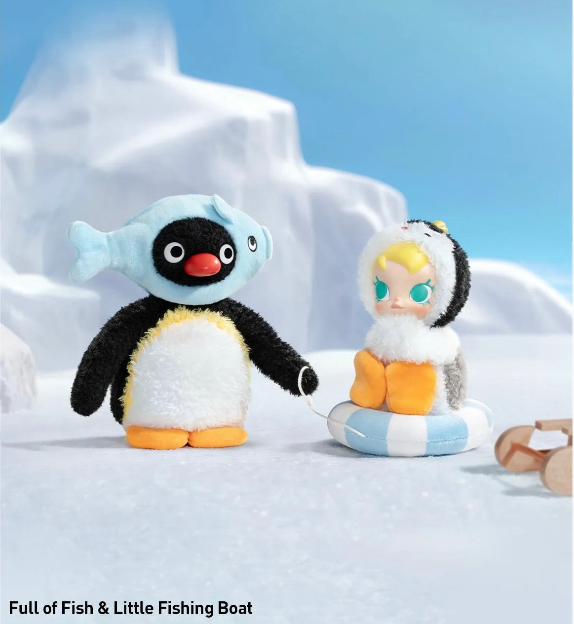 Baby Molly × Pingu Happy Fishing Series-Vinyl Plush Pendant Blind Box