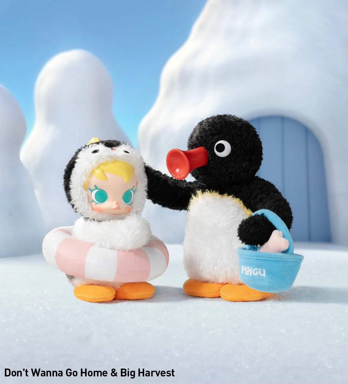 Baby Molly × Pingu Happy Fishing Series-Vinyl Plush Pendant Blind Box