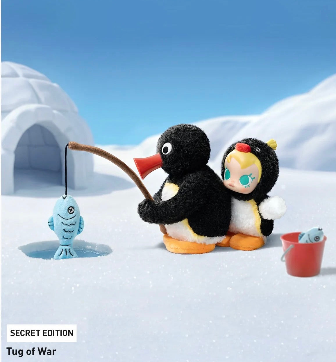 Baby Molly × Pingu Happy Fishing Series-Vinyl Plush Pendant Blind Box