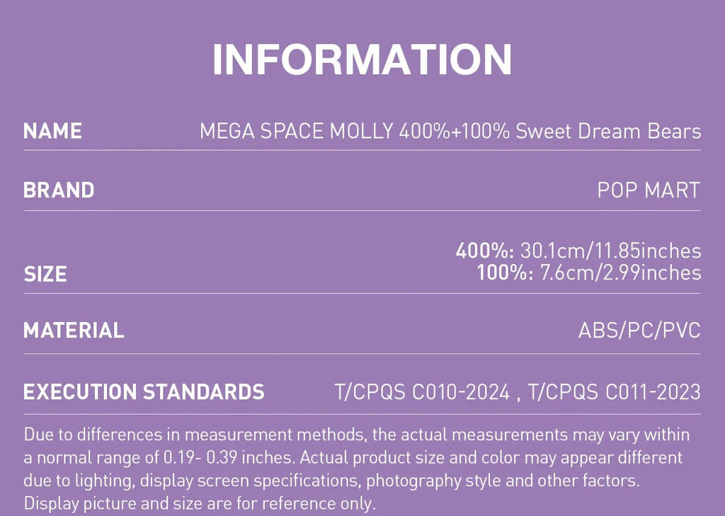MEGA SPACE MOLLY 400%+100% Sweet Dream Bears