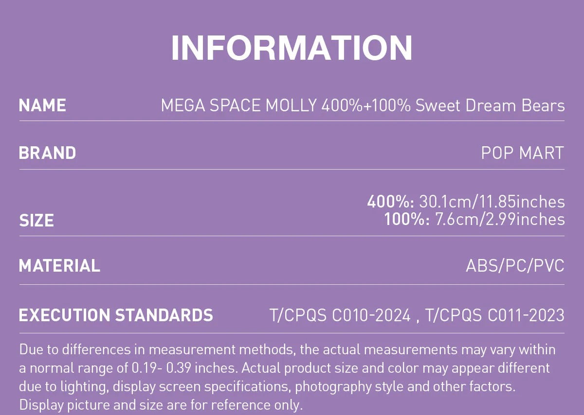 MEGA SPACE MOLLY 400%+100% Sweet Dream Bears