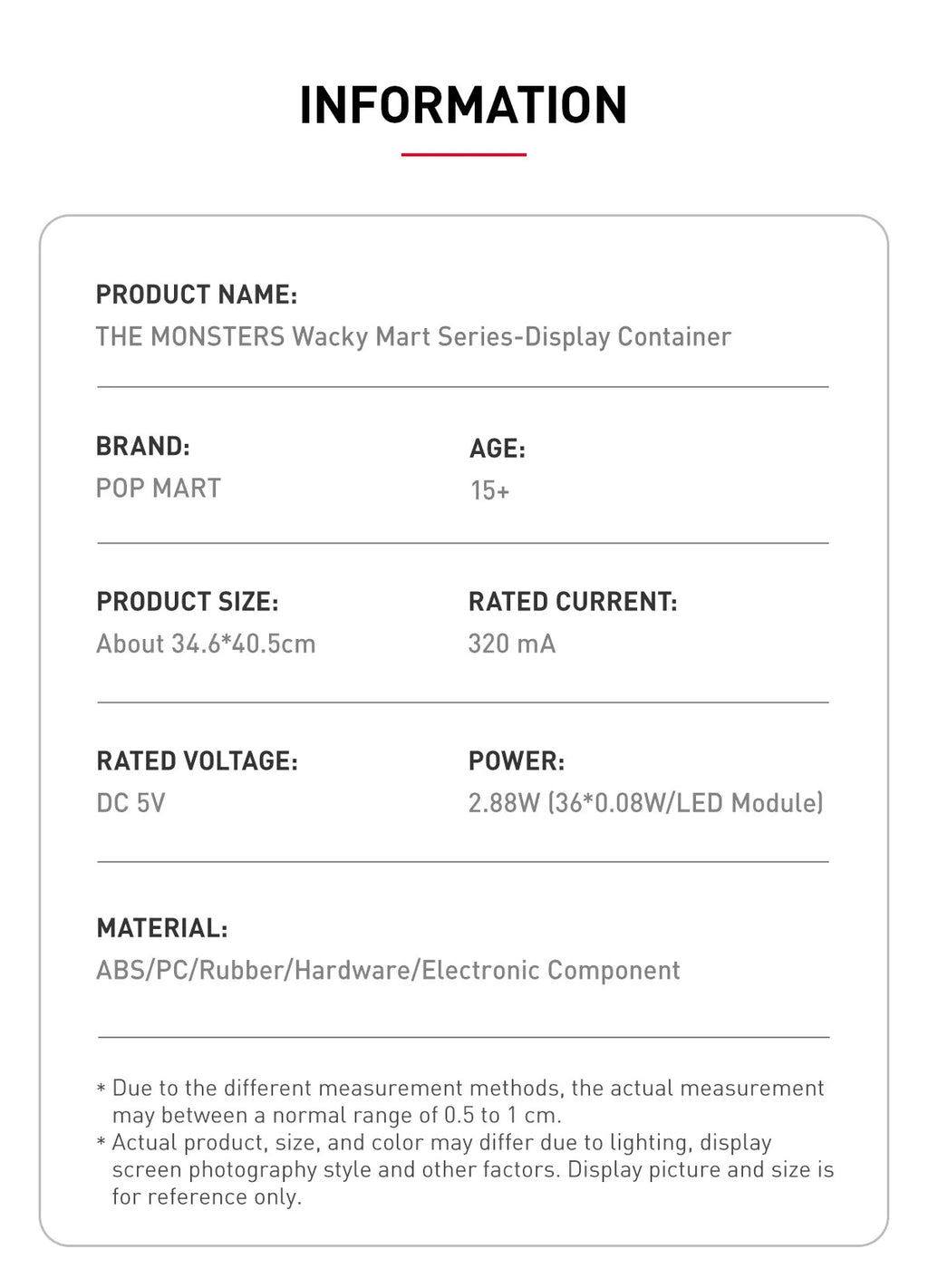 THE MONSTERS Wacky Mart Series-Display Container