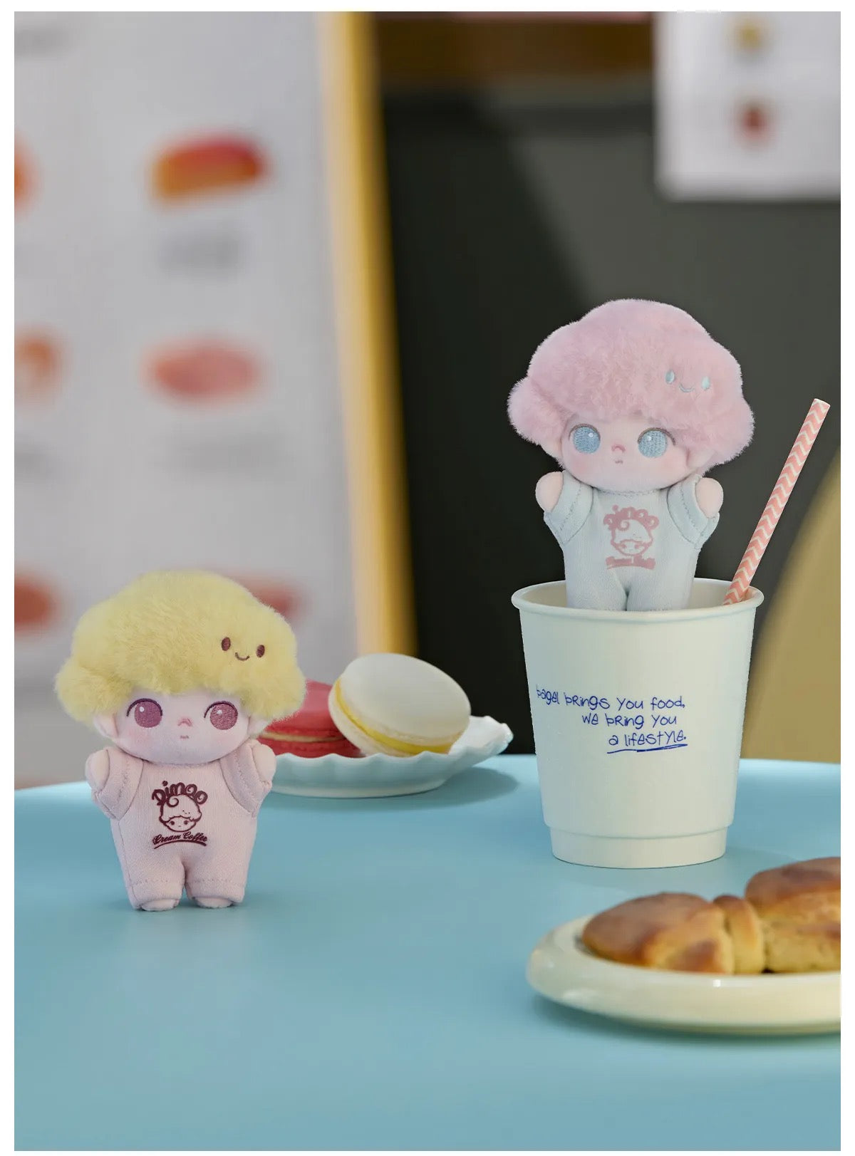 DIMOO Crush on Coffee Series-Soft-faced Plush Keychain Blind Box